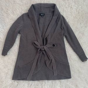 3/$10 Grey Tie Sweater sz M